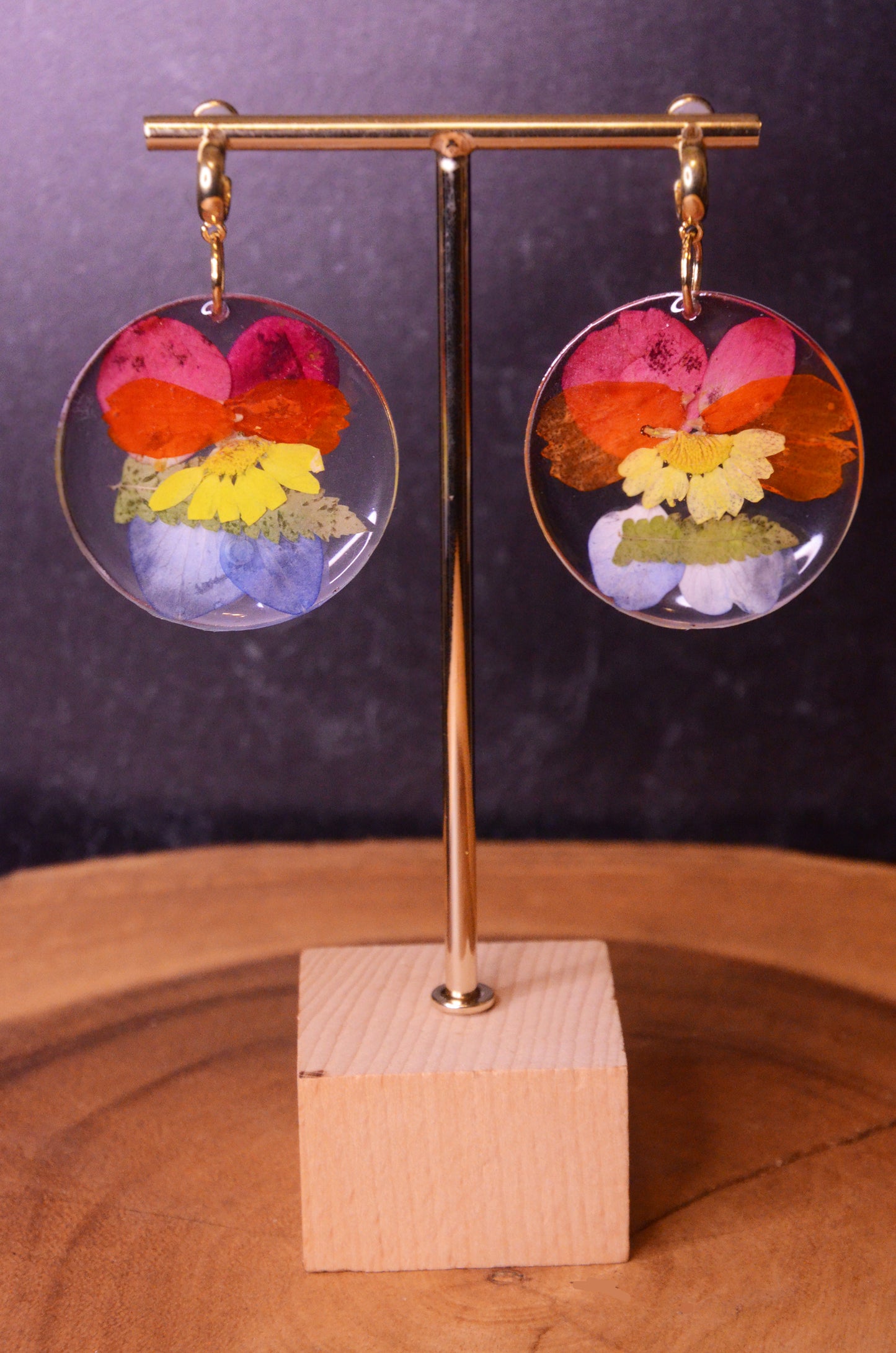 Rainbow Collage Earrings