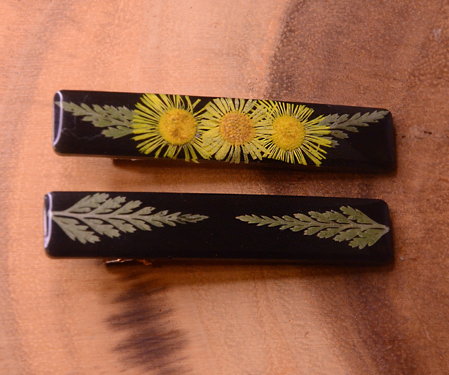 Floral and Fern Hair Clips