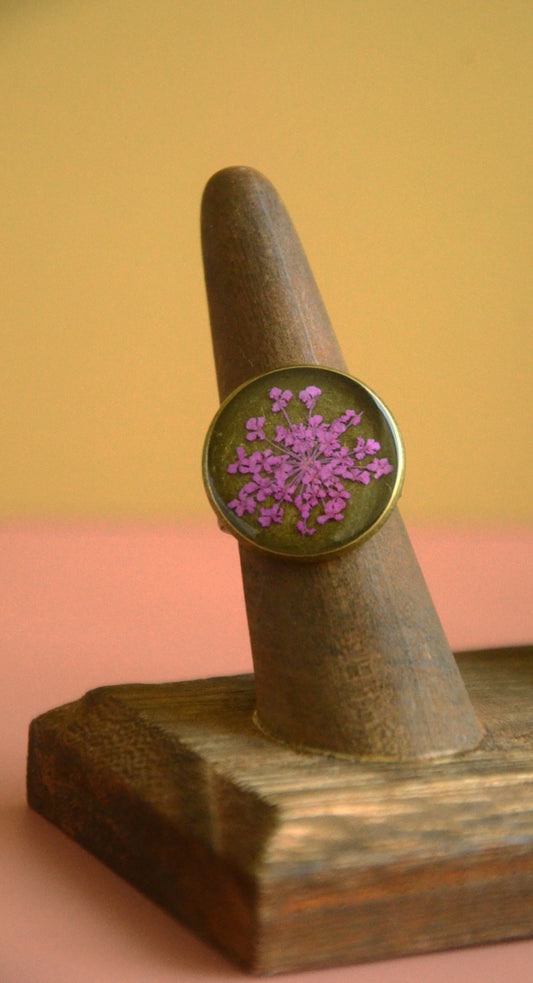 Pink Queen Anne's Lace Ring