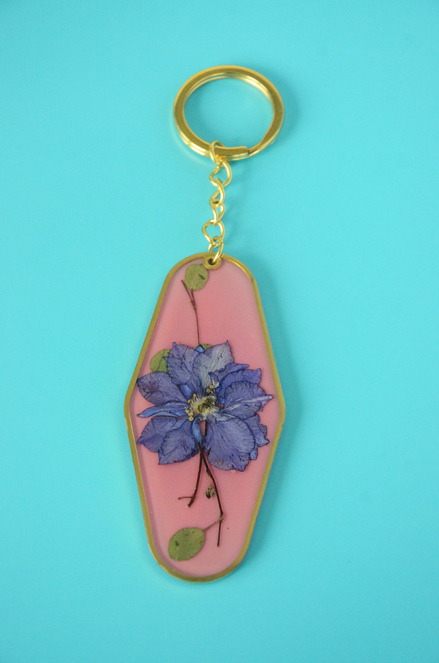 Purple Larkspur Hotel Room Keychain