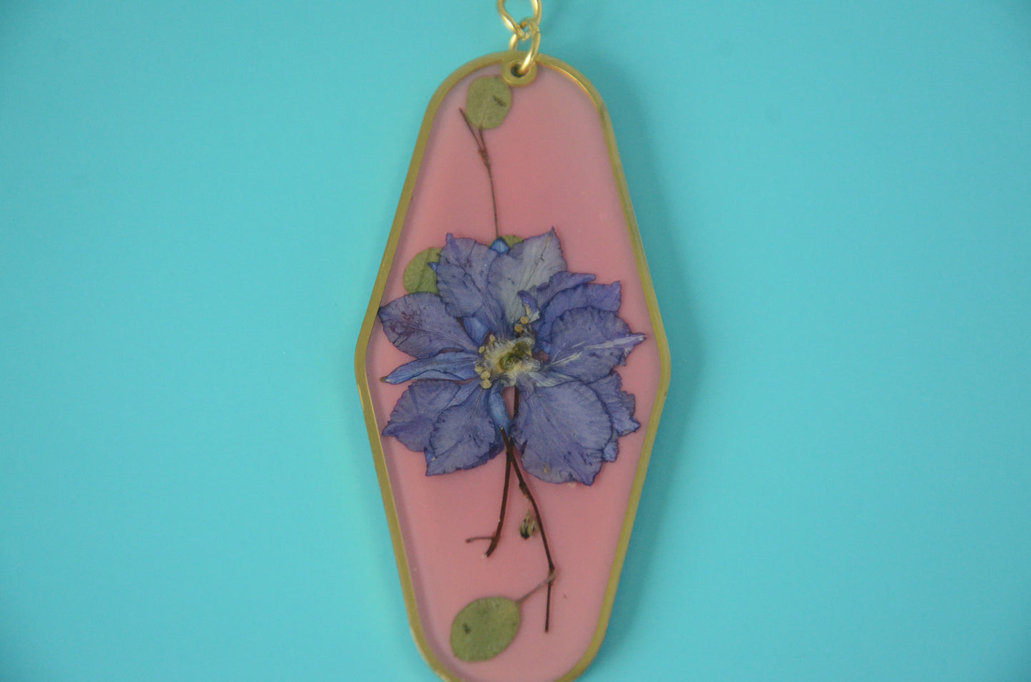 Purple Larkspur Hotel Room Keychain