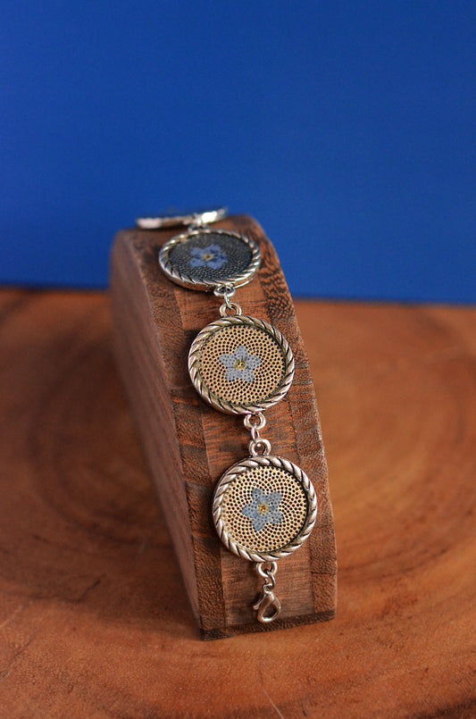 Blue Forget-Me-Not Bracelet