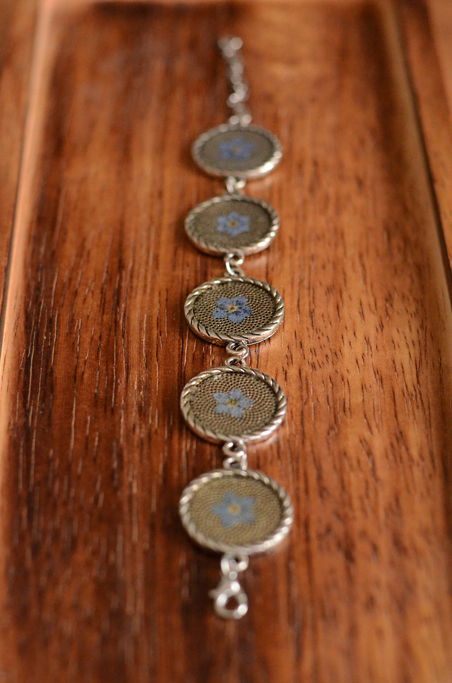 Blue Forget-Me-Not Bracelet