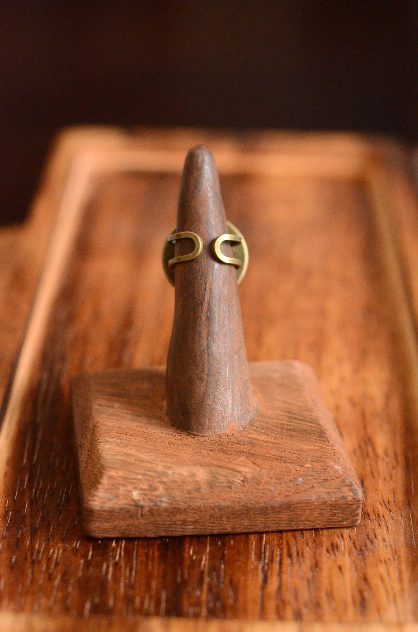 Adjustable Floral Ring with Blue Forget Me Not
