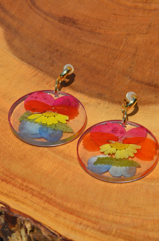 Floral Rainbow Earrings