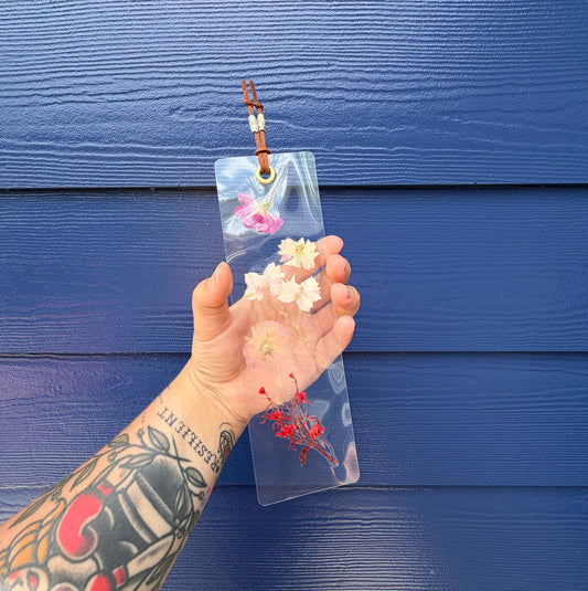 Pink and Red Floral Bookmark