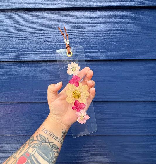 Pink and Red Floral Bookmark
