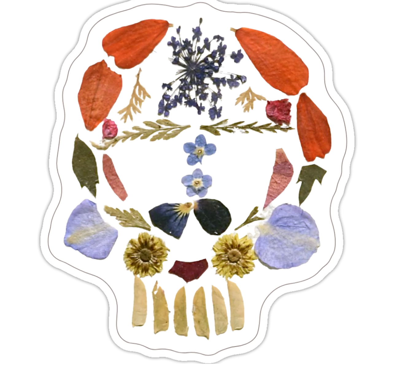 Floral Skull Sticker